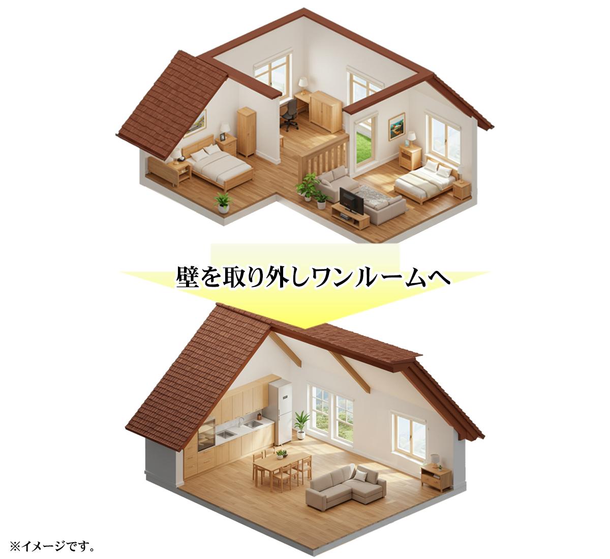 自由な間取を作ったりの改修ができる。| 変幻自在な家 | emoie「エモイエ」