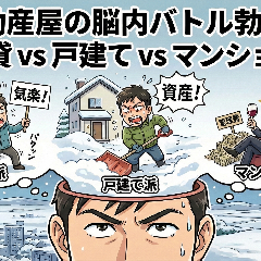 【脳内会議】「賃貸」vs「戸建て」vs「マンション」。不動産屋の脳内で、仁義なき三つ巴バトル!